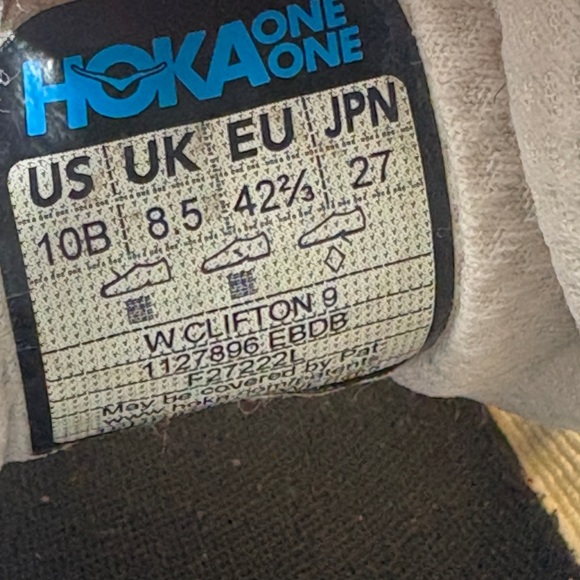 Hoka One Clifton 9 multicolor shoes women’s size 10 - Picture 8 of 8